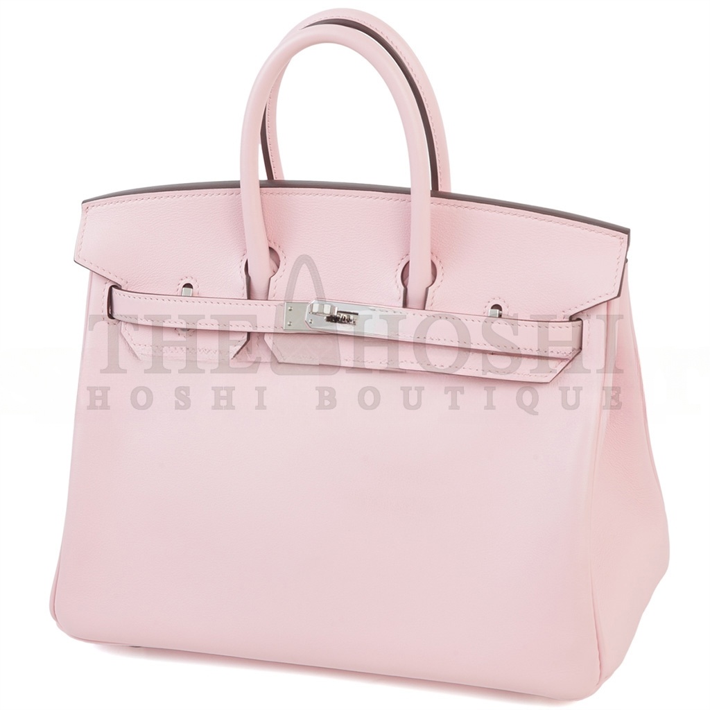 H**me5 BIRKIN 25 SWIFT LEATHER 3Q CHERRY BLOSSOM SILVER BUCKLE H049362CK3Q (25*20*13cm) Master Quality